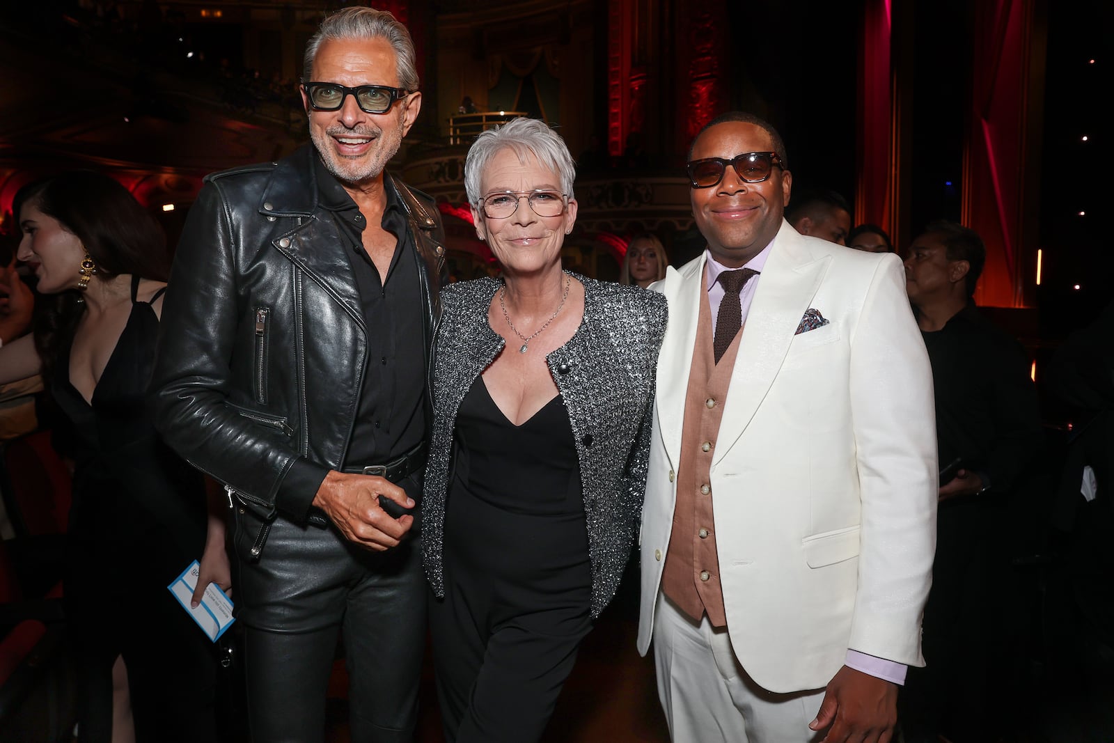 Jeff Goldblum, Jamie Lee Curtis, and Kenan Thompson at the Las Culturistas Culture Awards in 2025.