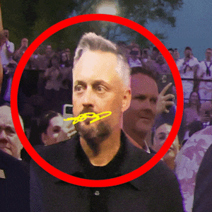 Nate Bargatze and Donald Trump at the UFC fighting event at the White House