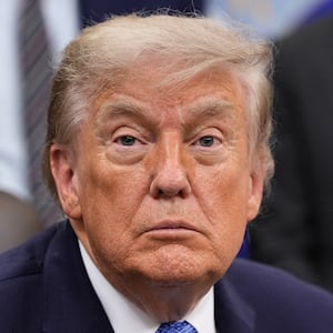 U.S. President Donald Trump looks on as he sits in the Oval Office of the White House in Washington, D.C., U.S., June 26, 2026.