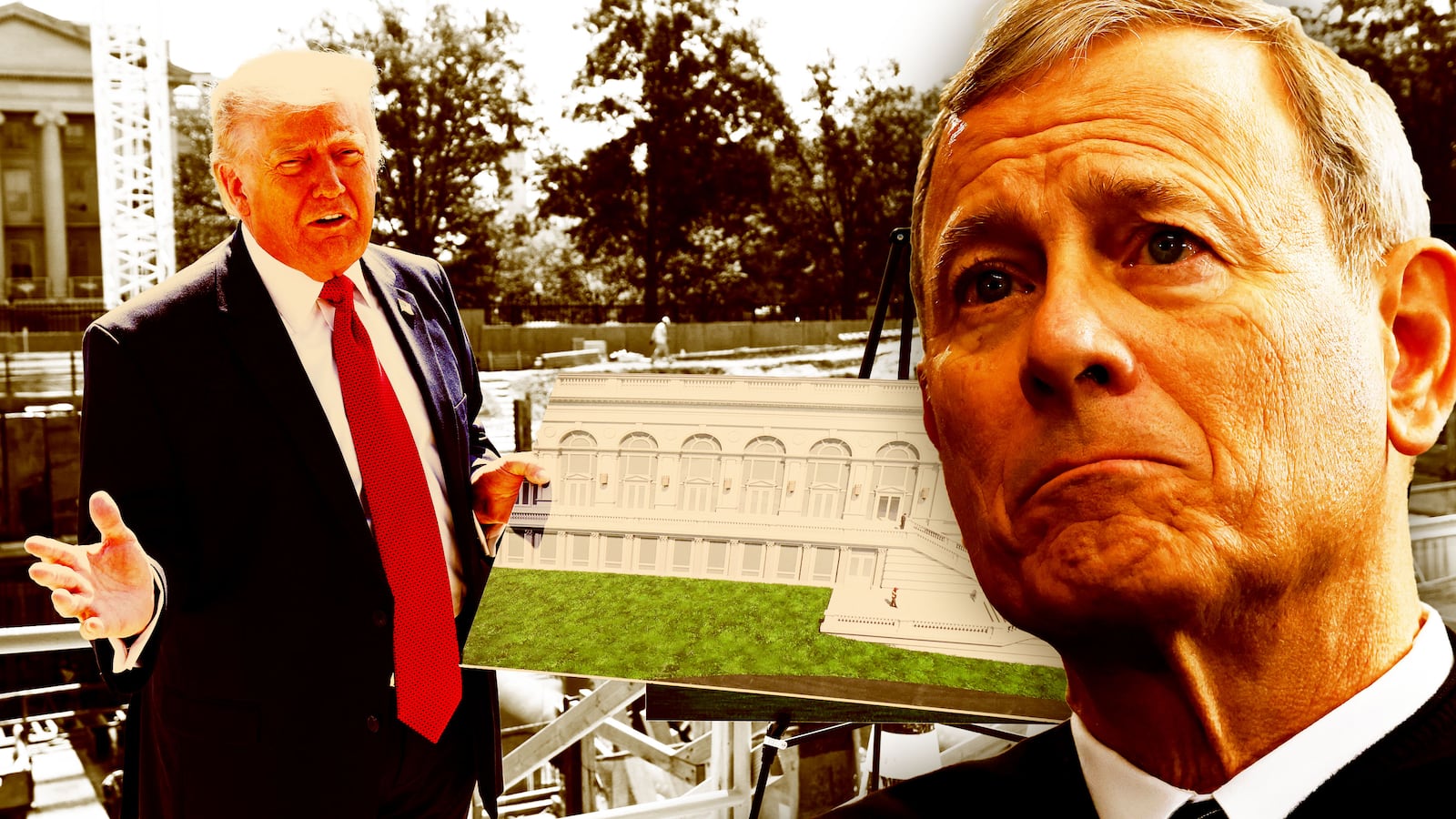 John Roberts, Donald Trump, ballroom
