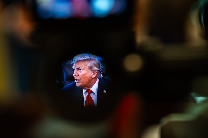 President Donald Trump speaks while signing executive orders in the Oval Office of the White House in Washington, D.C. on August 25, 2025.