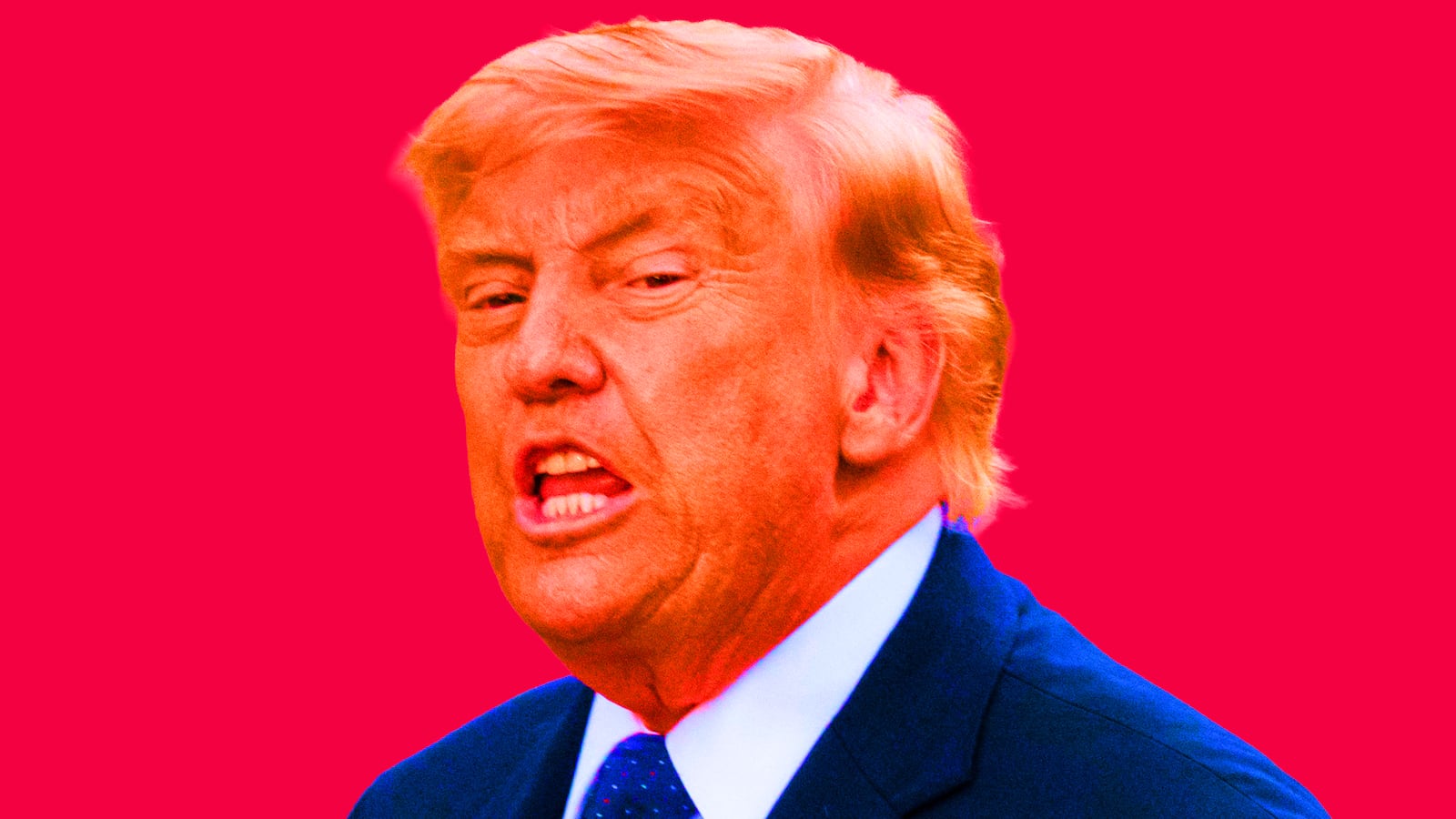 Donald Trump photo illustration, illo