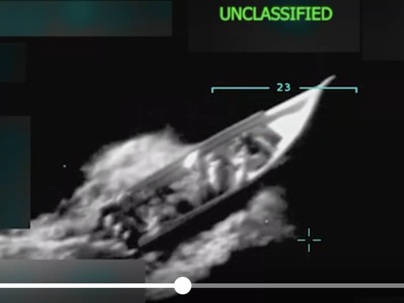 Trump released a video showing the drug boat strike in the Caribbean on September 2.