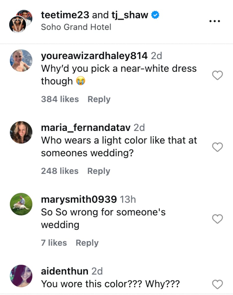 Comments on the post.