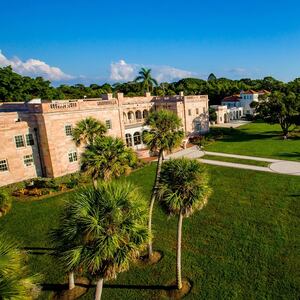 An aerial shot of the New College of Florida.
