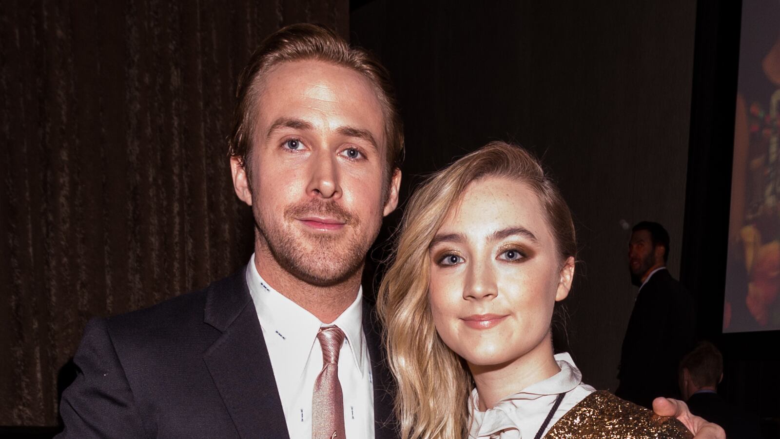 Ryan Gosling and Saoirse Ronan at an event in 2015.