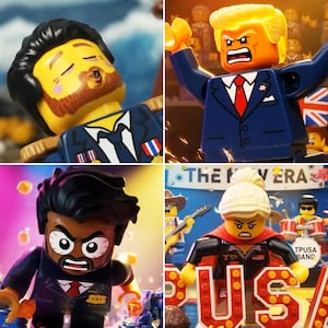 LEGO AI Trump admin videos.