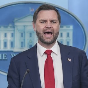 WASHINGTON, D.C., UNITED STATES - JUNE 18: U.S. Vice President J.D. Vance speaks during a press briefing in the James S. Brady Press Briefing Room at the White House in Washington, D.C., United States, on June 18, 2026. (Photo by Mehmet Eser/Anadolu via Getty Images)