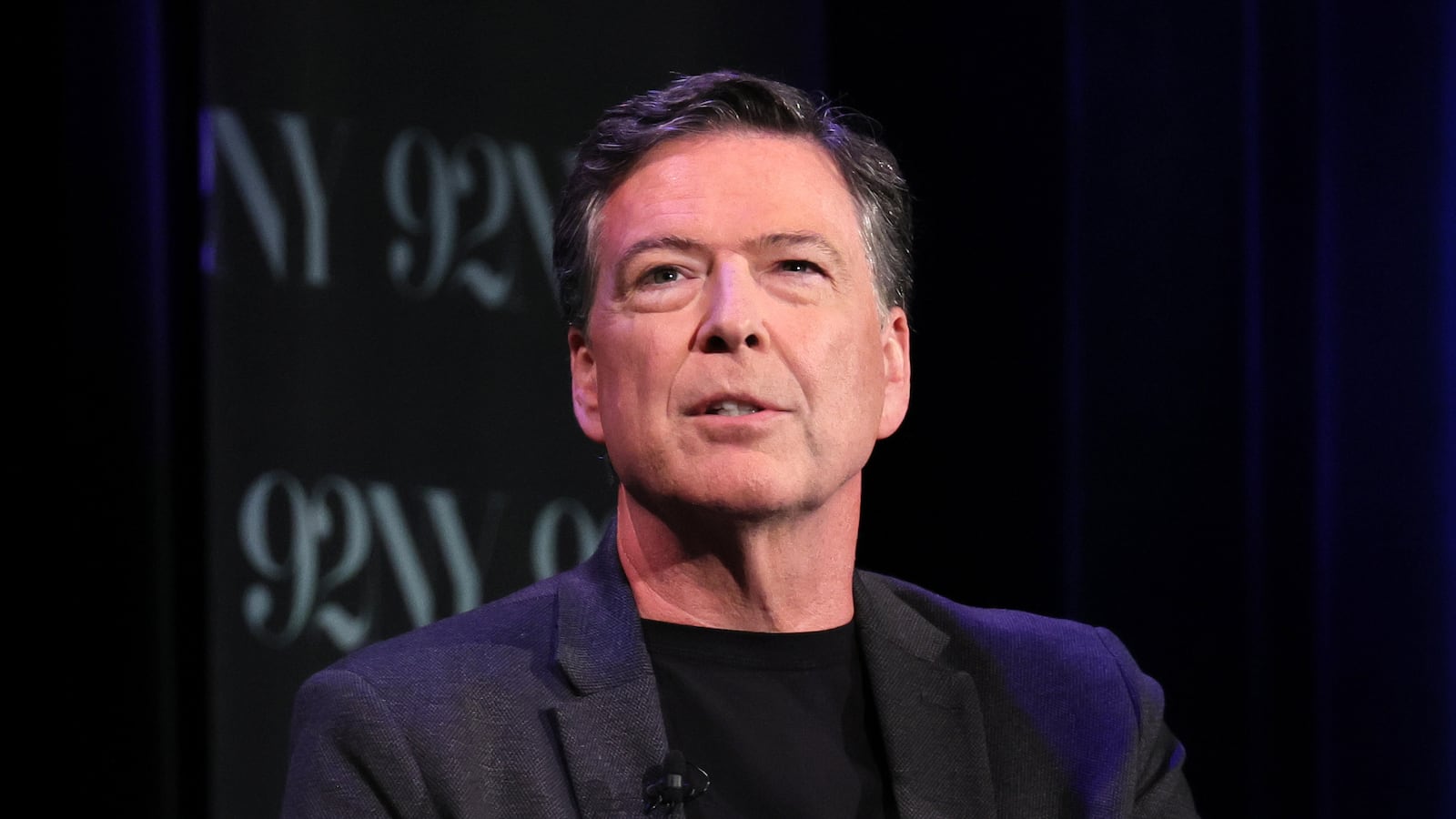 James Comey speaks onstage with MSNBC's Nicolle Wallace at 92NY on May 30, 2023 in New York City.