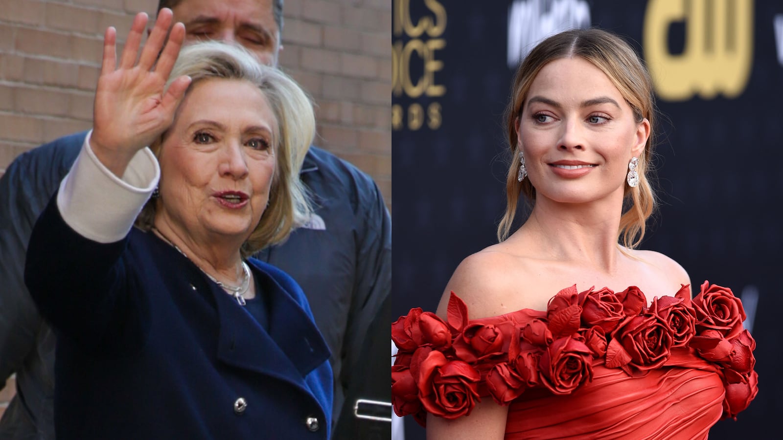 Hillary Clinton and Margot Robbie