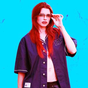 A photo illustration of Julia Fox.