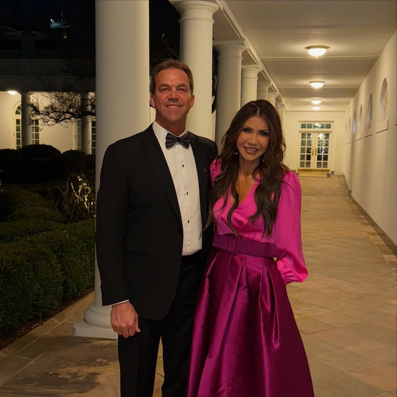 Kristi and Bryon Noem together at the White House.