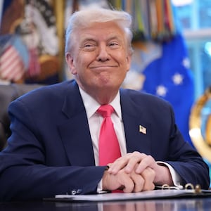 WASHINGTON, DC - AUGUST 14:  U.S. President Donald Trump speaks in the Oval Office on August 14, 2025 in Washington, DC. Trump is expected to issue a proclamation on the 90th anniversary of Social Security and highlight his administration's efforts on the program. (Photo by Andrew Harnik/Getty Images)