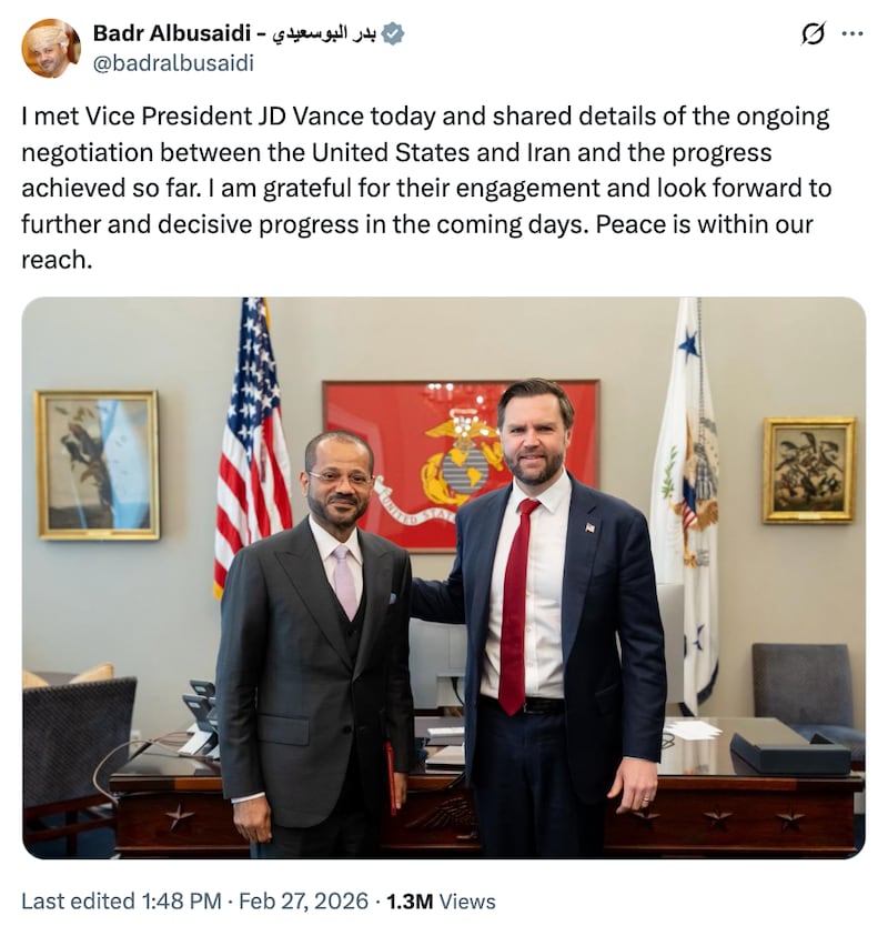 JD Vance and Omani foreign minister