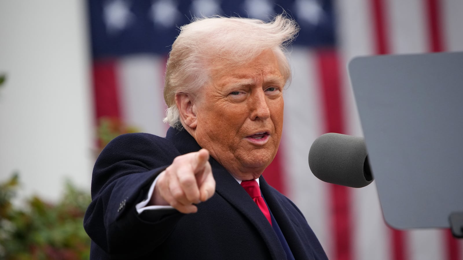 WASHINGTON, DC - APRIL 02: U.S. President Donald Trump gestures while speaking during a “Make America Wealthy Again” trade announcement event in the Rose Garden at the White House on April 2, 2025 in Washington, DC. Touting the event as “Liberation Day”, Trump is expected to announce additional tariffs targeting goods imported to the U.S. (Photo by Andrew Harnik/Getty Images)