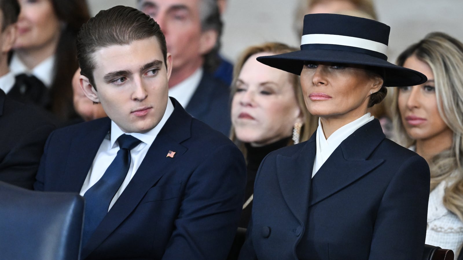 Barron and Melania Trump.