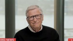 Bill Gates appears on CNN talking about Jeffrey Epstein.