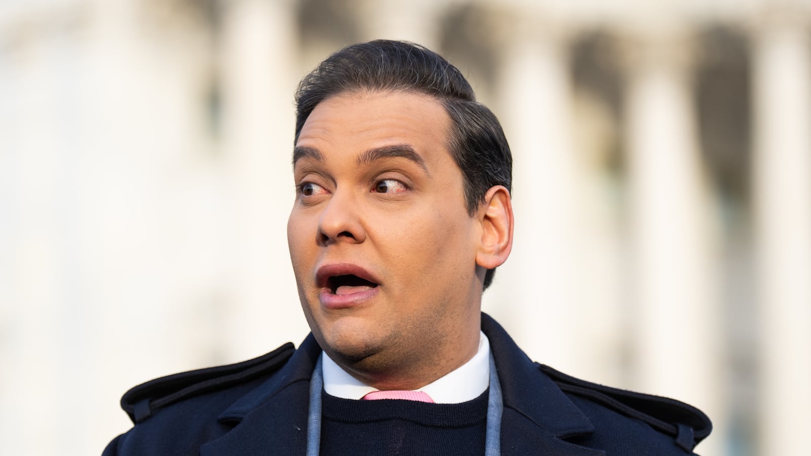 George Santos made a return to the Capitol as Santa Claus.