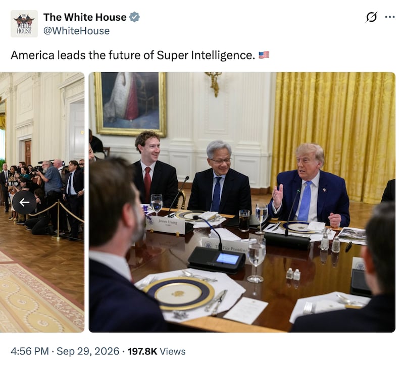 The White House released photos from the event showing the skin tone they wanted the president to have.