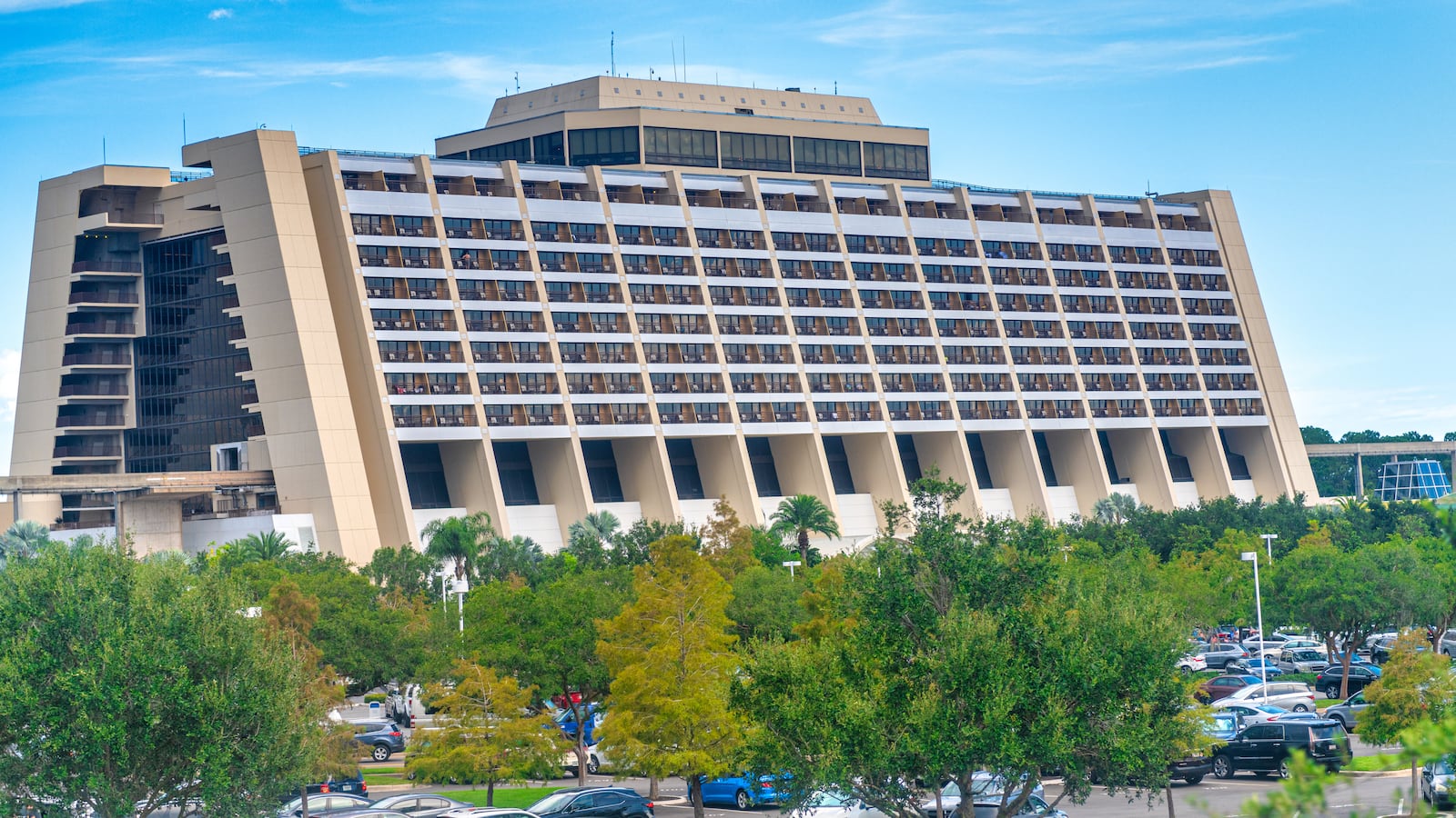 ORLANDO, FLORIDA, UNITED STATES - 2019/07/17: Contemporary Resort at Walt Disney World's Magic Kingdom amusement park. (Photo by Roberto Machado Noa/LightRocket via Getty Images)