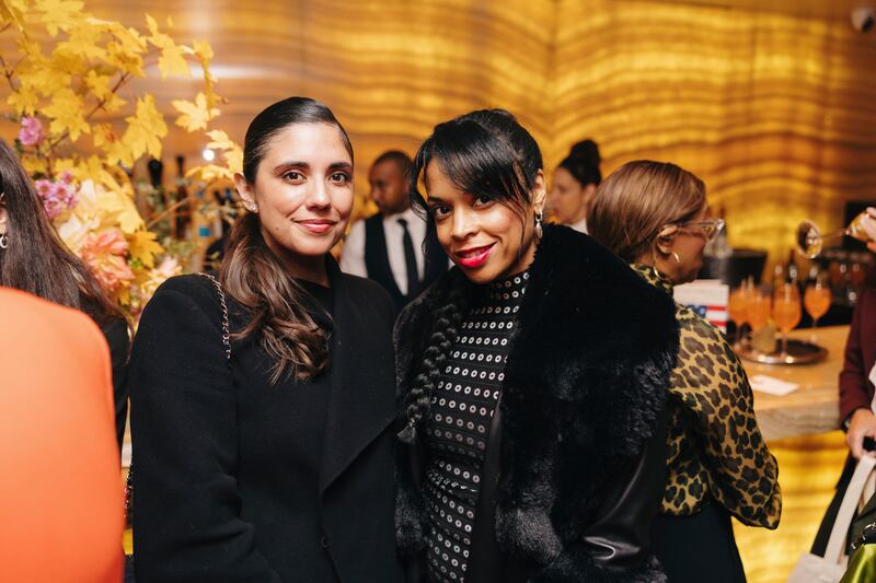 Uber's head of public policy and communications, Ramona Prieto, poses with actress Susan Kelechi Watson.