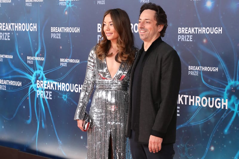 Sergey Brin with ex-wife Nicole Shanahan in November 2019 before the couple divorced in 2023 and Shanahan went on the largely fund Robert Kennedy Jr.'s presidential campaign.