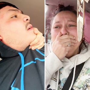 Facebook screenshots from a video showing the interaction between Border Patrol agents and Jose Roberto Ramirez, age 20, and his aunt Shawntia Sosclara.