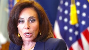 U.S. Attorney For Washington, DC Jeanine Pirro holds a press conference at the Patrick Henry Building on August 12, 2025 in Washington, DC.