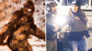 Split of "Bigfoot and Kristi Noem.