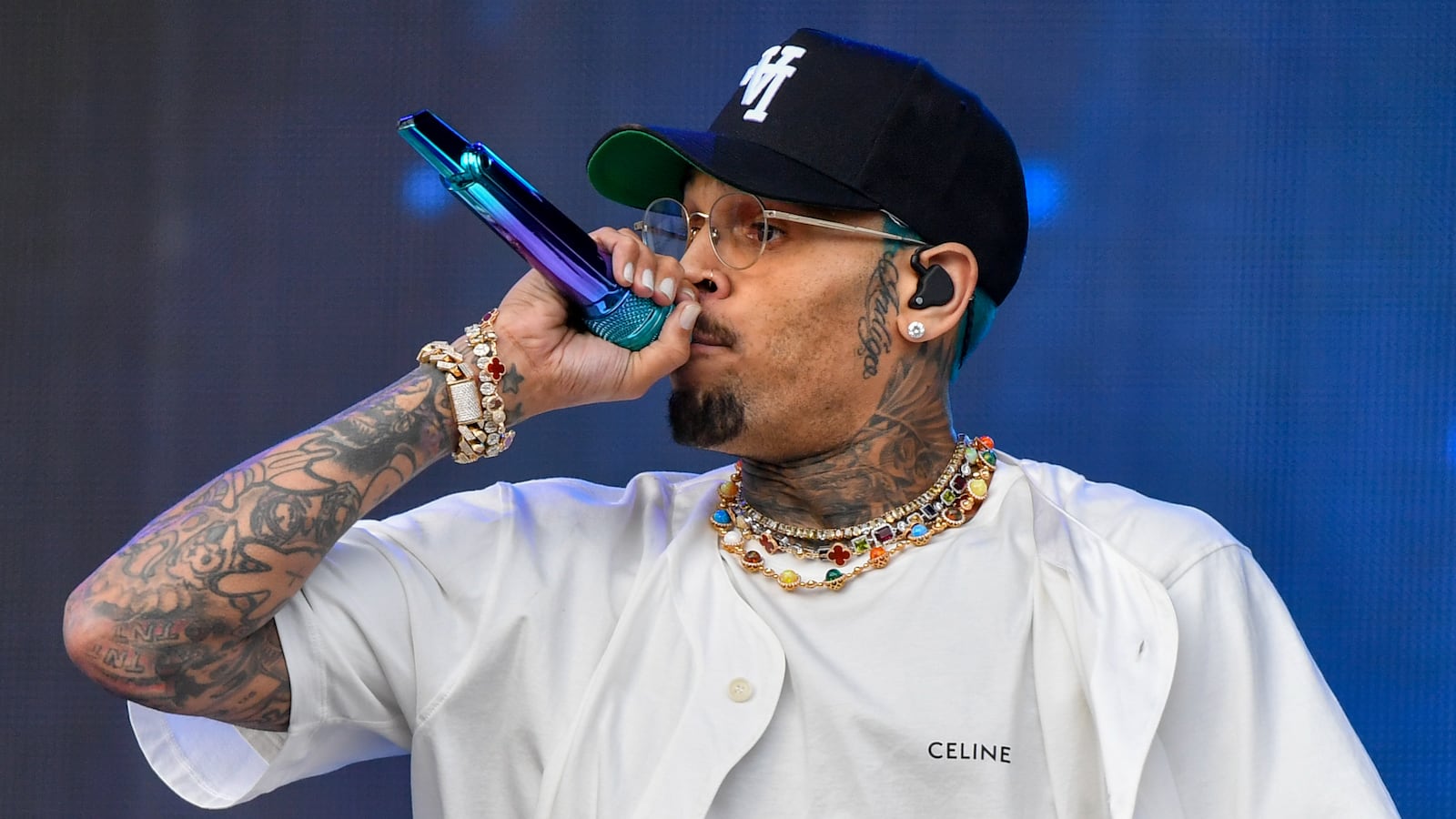 Chris Brown performs onstage