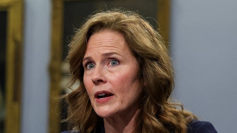 U.S. Supreme Court justices Amy Coney Barrett and Elena Kagan testify before a House Appropriations Financial Services and General Government Subcommittee hearing on the Supreme Court's annual budget request to Congress on Capitol Hill.