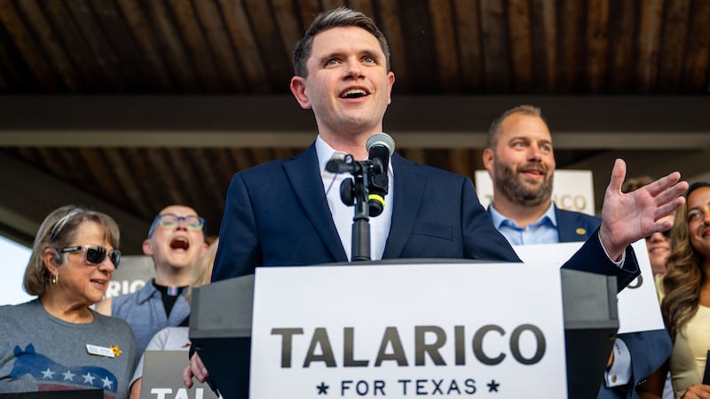 Democratic Texas State Rep. James Talarico speaks during a campaign launch rally on September 9, 2025 in Round Rock, Texas.
