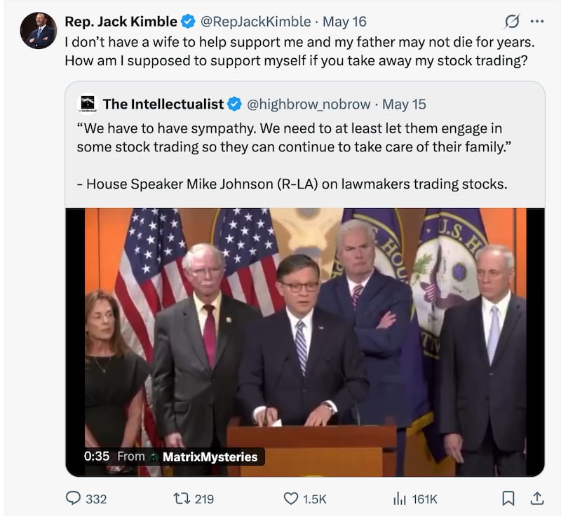 'Rep. Jack Kimble' played on a year-old video to enrage MAGA x-users.
