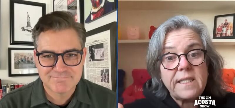 Rosie O'Donnell on the Jim Acosta Show.