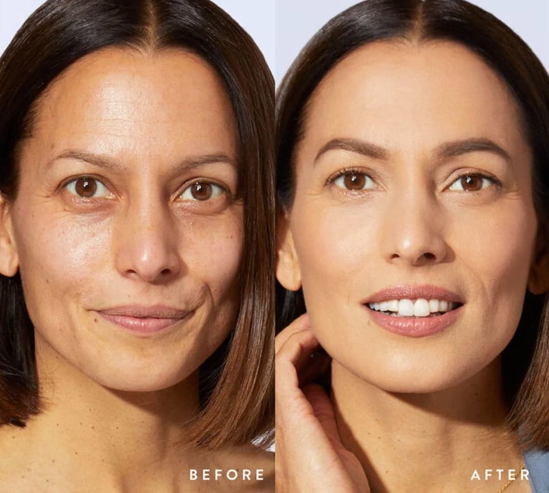 Laura Geller Balance n Bright Baked Color Correcting Foundation Before and After