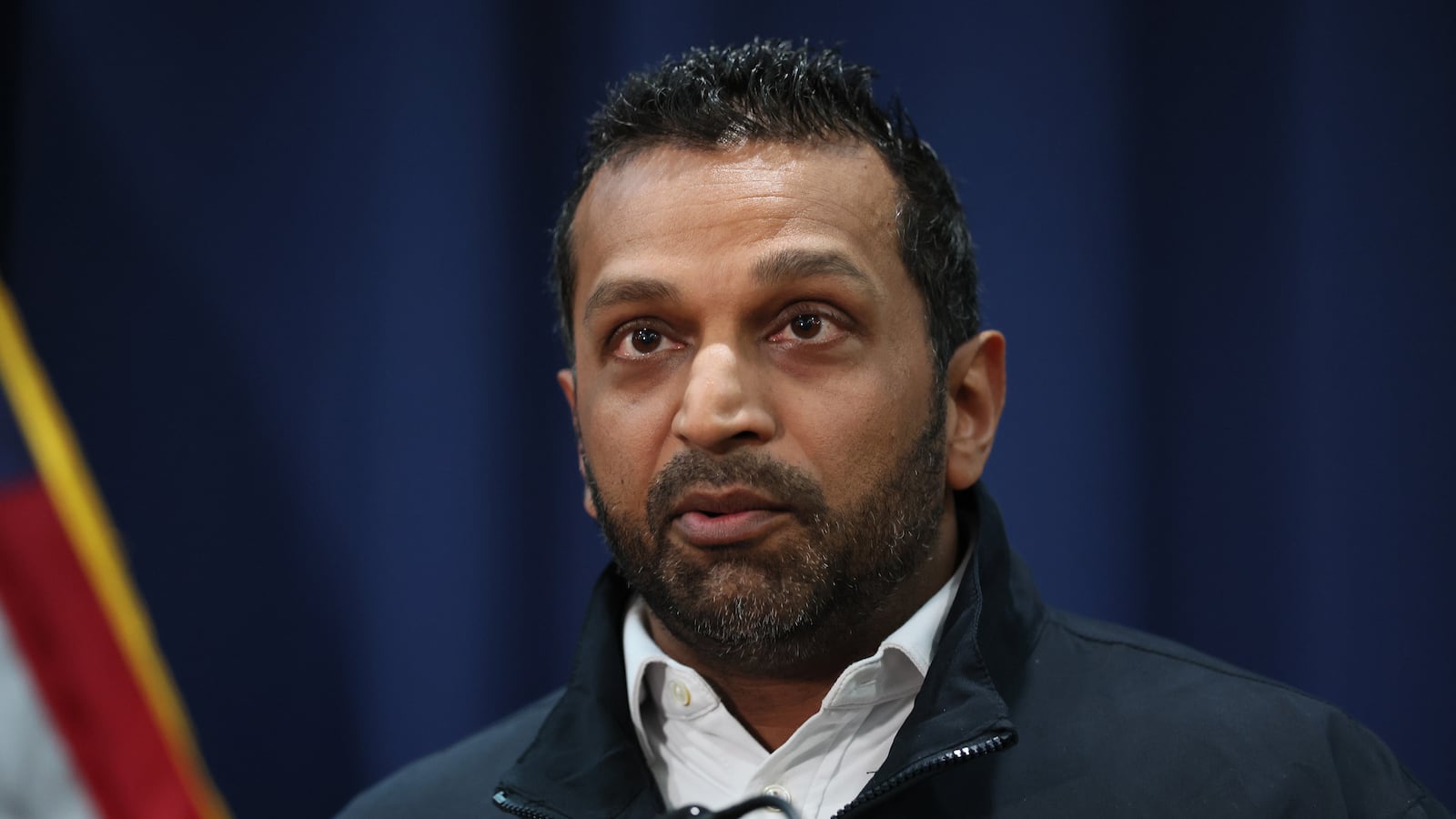 NEW YORK, NEW YORK - OCTOBER 23: FBI Director Kash Patel speaks during a press conference on October 23, 2025 in New York City. FBI Director Patel was joined by U.S. Attorney for the Eastern District of New York Joseph Nocella, Jr., Assistant Director in Charge of the NY Field Office of the FBI Christopher Raia, Special Agent in Charge of the NY Field Office of Homeland Security Investigations Ricky Patel, NYPD Commissioner Jessica Tisch and various members of law enforcement as they announced indictments against current and former N.B.A. players, that include Chauncey Billups coach of the Portland Trailblazers and hall of fame inductee, Terry Rozier, a guard for the Miami Heat, in a pair of criminal cases that involved the coordination of Mafia families and professional athletes. (Photo by Michael M. Santiago/Getty Images)