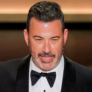 Jimmy Kimmel speaks onstage during the Oscars show at the 98th Academy Awards in Hollywood, Los Angeles, California, on March 15, 2026.