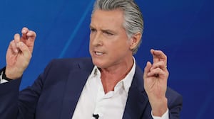 California Gov. Gavin Newsom speaks during the 2025 New York Times Dealbook Summit at Jazz at Lincoln Center on December 03, 2025 in New York City.