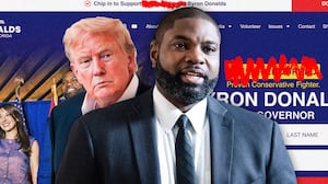 Florida Republican gubernatorial candidate Byron Donalds stripped away references to his endorsement from Donald Trump from his campaign website.