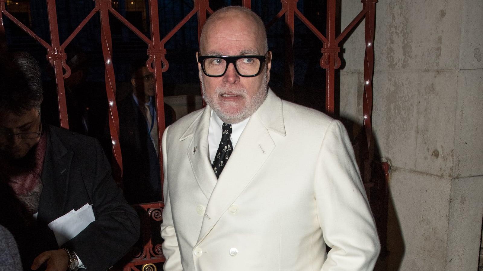Gary Goldsmith arrives for the Conservative party Black and White Ball at Natural History Museum on February 7, 2018 in London, England.