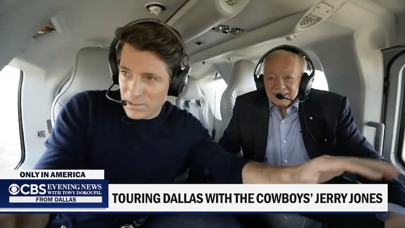 Tony Dokoupil and Jerry Jones