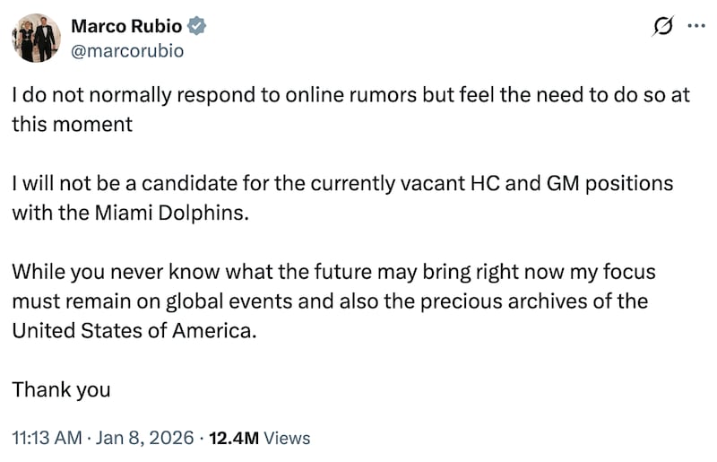 Marco Rubio on X
