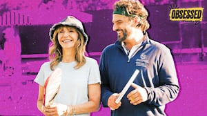 A photo illo illustration of Mary Steenburgen and Jake Johnson in The Dink.