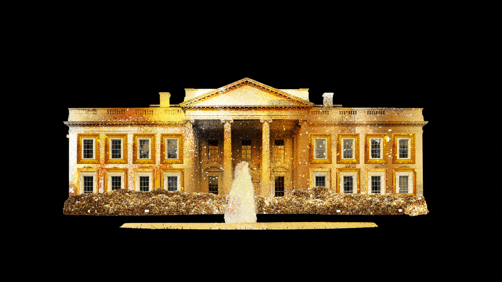 White House covered in gold