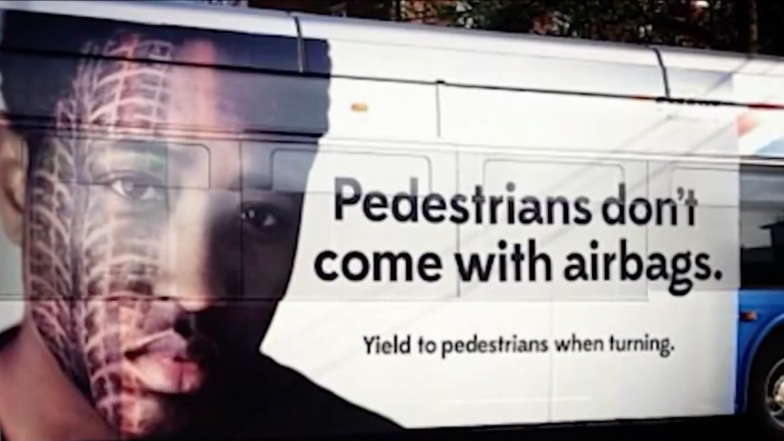 Stephen Grasty featured in a Street Smart pedestrian safety campaign ad.