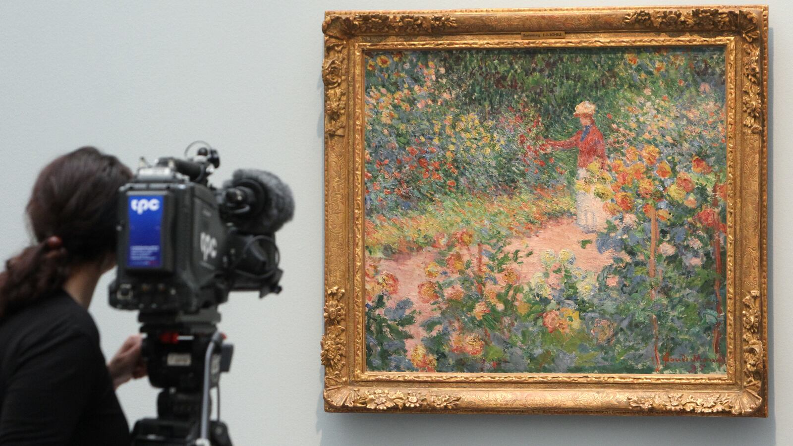 The painting 'Monet's garden at Giverny' from 1895 by late French artist Claude Monet.