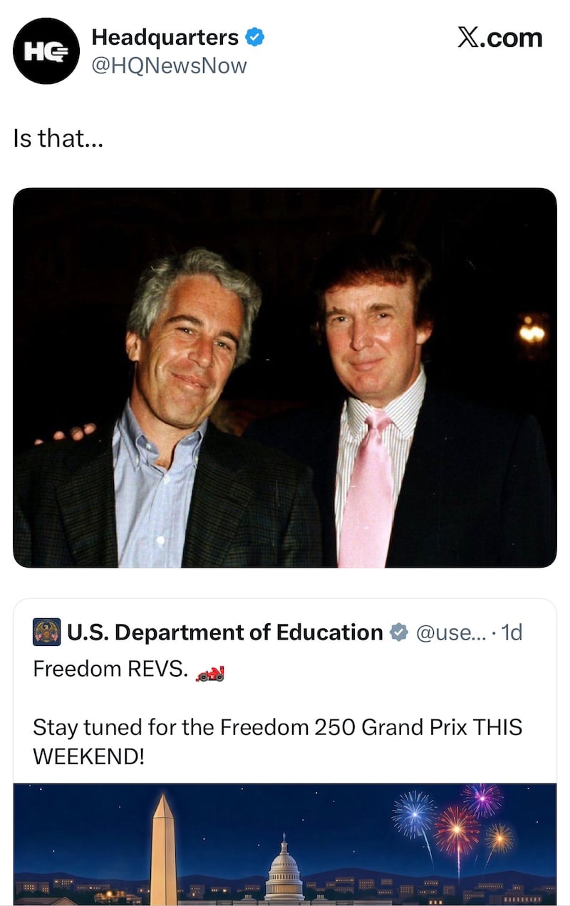 headquarters donald trump jeffrey epstein