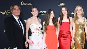 Keith Urban appears with his now-ex Nicole Kidman and their children. Photo by Gilbert Flores/Variety via Getty Images.