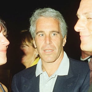 Jeffrey Epstein attends a party at President Trump's Mar-a-Lago resort in 2000.