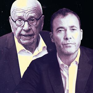 A photo illustration of Rupert Murdoch and Will Lewis.